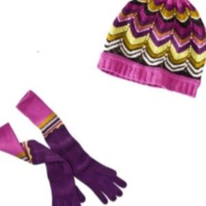 Missoni Zig Zag Gloves and Beanie.Set VERY RARE